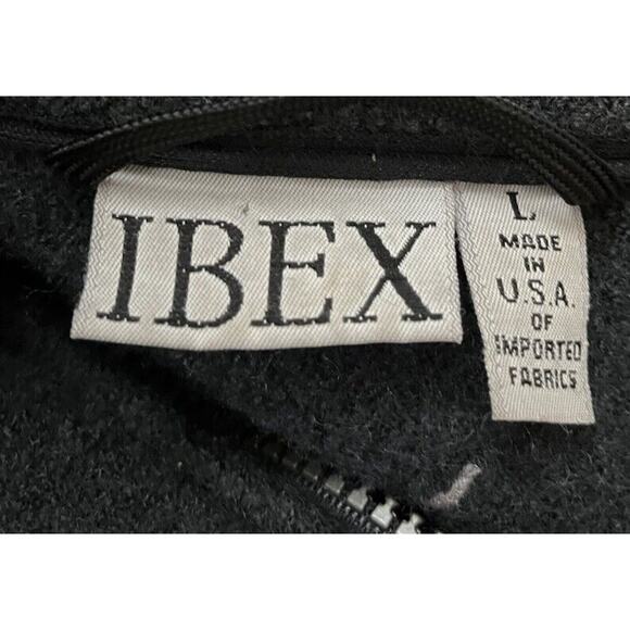 Ibex Vtg Dark Gray Full Zip 100% New Wool Jacket Size Large Vented Pockets *Flaw - Picture 4 of 6
